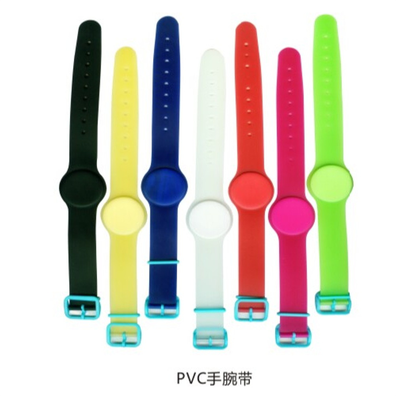 CR-WR-08 Colorful PVC Waferproof RFID Wristbands, Embed HF or LF RFID Bracelets