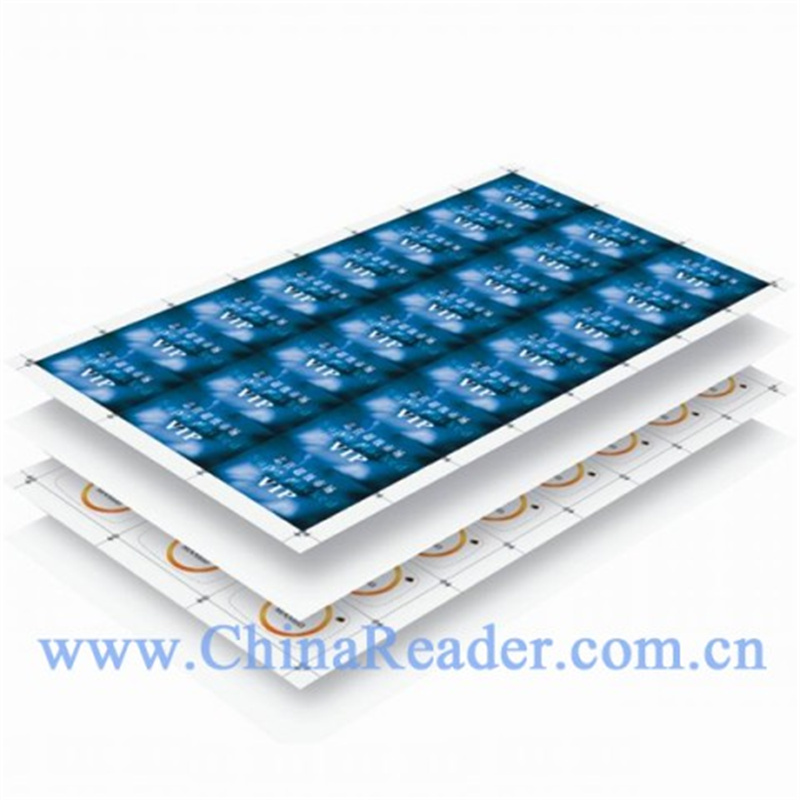 Tarjeta RFID de PVC ISO de seguridad Inley 125K LF / 13,56M HF A4 / A3